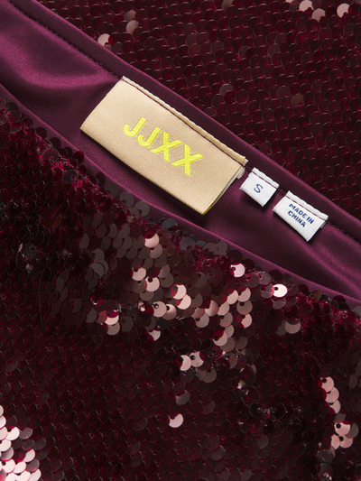 JJXX - Mini skirt - Bordeaux - Sia Tara Sequin