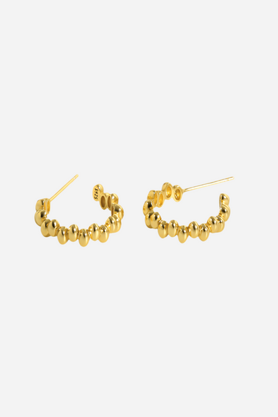 Andcopenhagen - Earrings hoops - 18 carat Gold plated 925 sterling silver - Luna