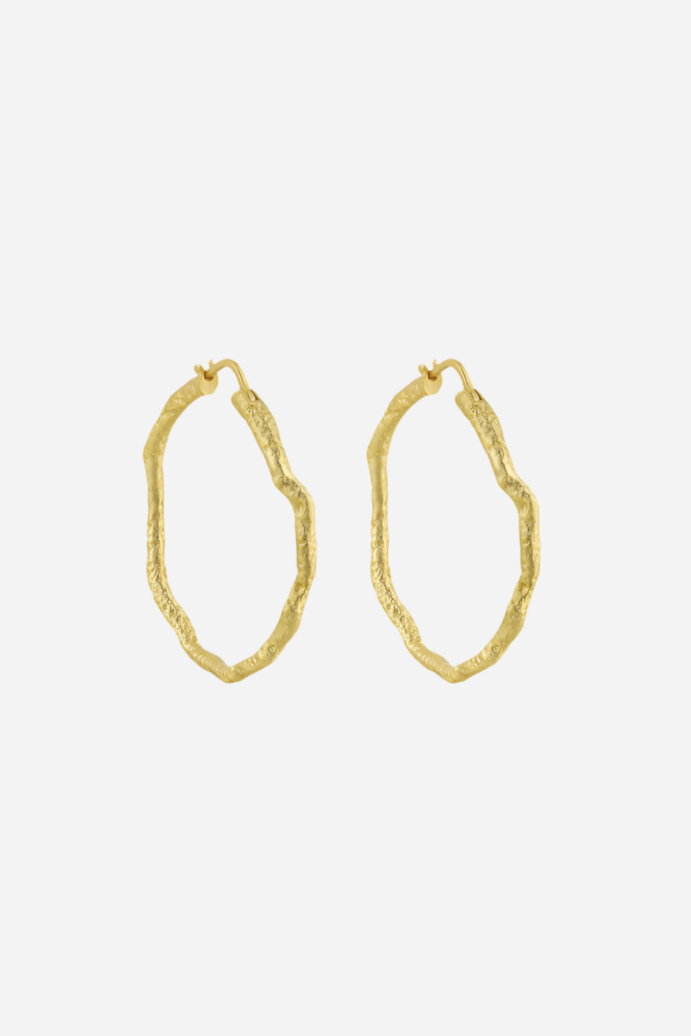 Andcopenhagen - Earrings hoops - 18 carat gold plated 925 sterling silver - Sicca big Gold