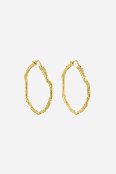 Andcopenhagen - Earrings hoops - 18 carat gold plated 925 sterling silver - Sicca big Gold