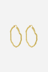 Andcopenhagen - Earrings hoops - 18 carat gold plated 925 sterling silver - Sicca big Gold