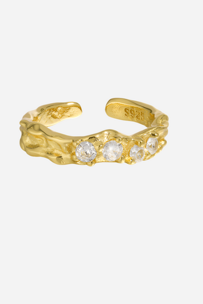 Andcopenhagen - Ring - 18 karat guldbelagt 925 sterlingsølv - Aurora zirkonia