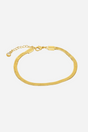 Andcopenhagen - Bracelet - 18 carat gold plated - flat snake chain - Gabi