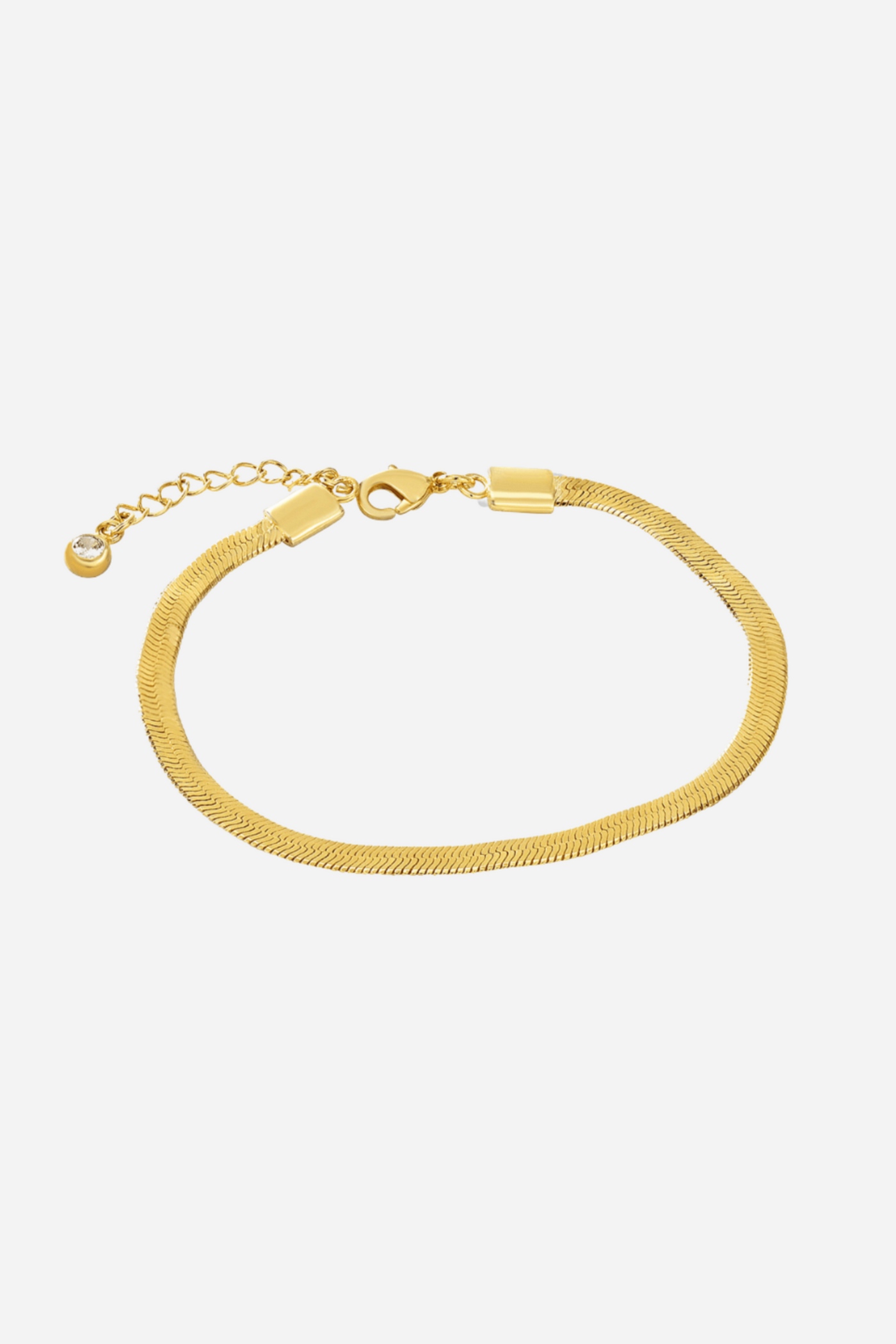 Andcopenhagen - Bracelet - 18 carat gold plated - flat snake chain - Gabi
