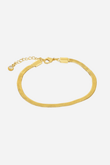 Andcopenhagen - Bracelet - 18 carat gold plated - flat snake chain - Gabi