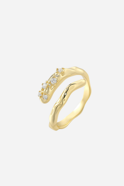 Andcopenhagen - Ring - 18 carat gold plated 925 sterling silver - Shiny Twist