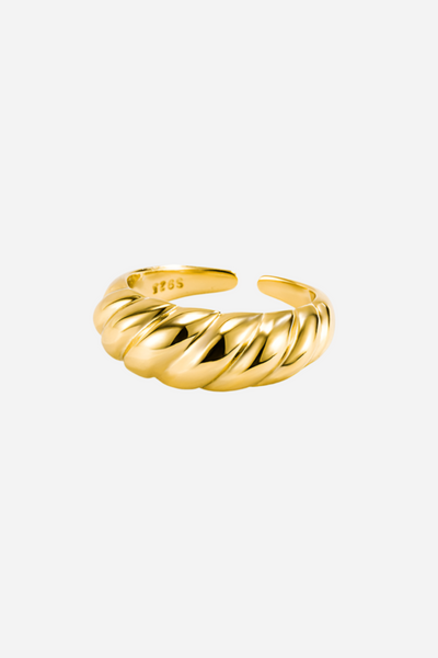 Andcopenhagen - Ring - 18 karat guldbelagt 925 sterlingsølv - Curly
