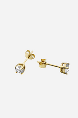 Andcopenhagen Jewelry - Øreringe studs - 18 karat guldbelagt 925 sterlingsølv - Lille pop zirkon