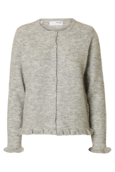 Selected Femme - Cardigan - Light grey melange - Lulu Frill