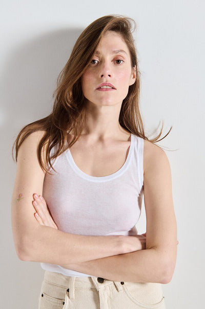 American Vintage - Tank top - Blanc - Massachusetts