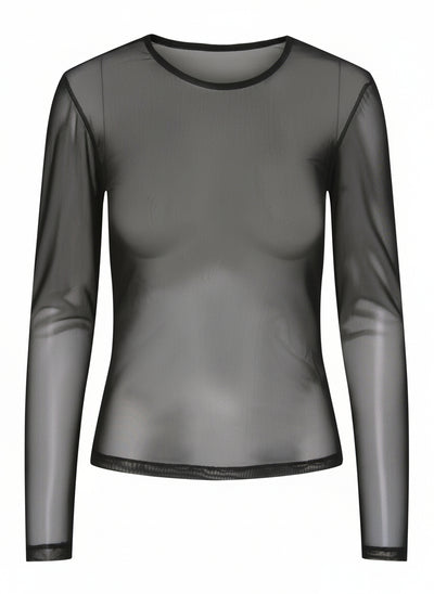 Sassy Copenhagen - Mesh bluse  - Sort - Lydie