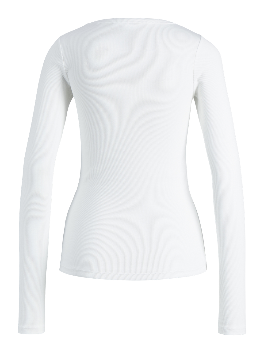 JJXX - Rib langærmet t-shirt - Hvid - Freya