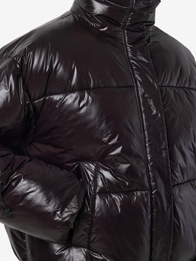 Noisy May - Puffer Jacket - Aubergine Black - Allie Shiny