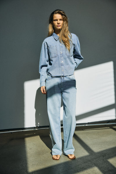 Noisy May - Jakke - Light blue - Alva Denim Shacket