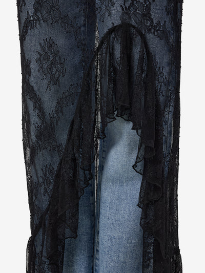 Noisy May – Lace Maxi Skirt- Sort - Lucia