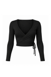Noa wrapbluse fra Sassy Copenhagen i sort packshot