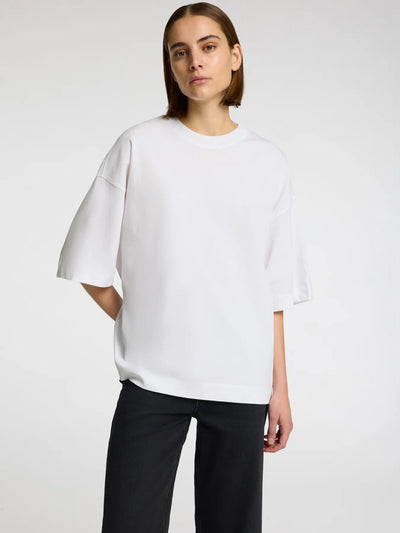 Selected Femme - T-shirt - Oversized Hvid - Colwoman