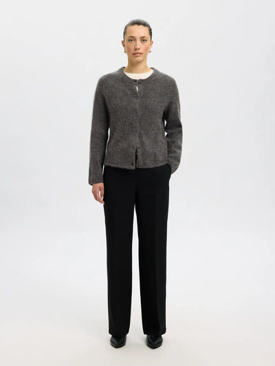 Selected Femme - Strik Cardigan - Grey Melange - Lulu