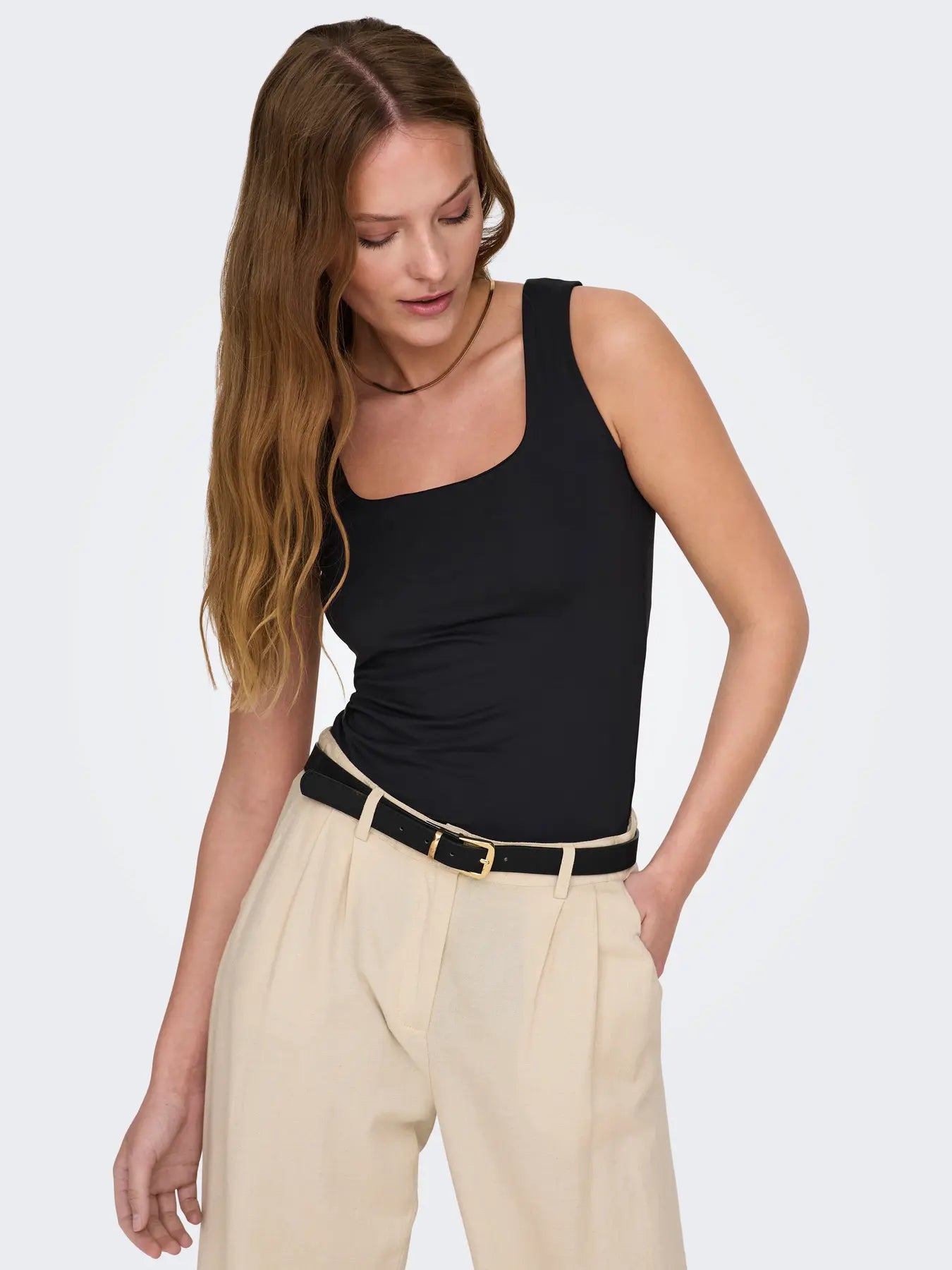 Ea Two Way Strap Top - White