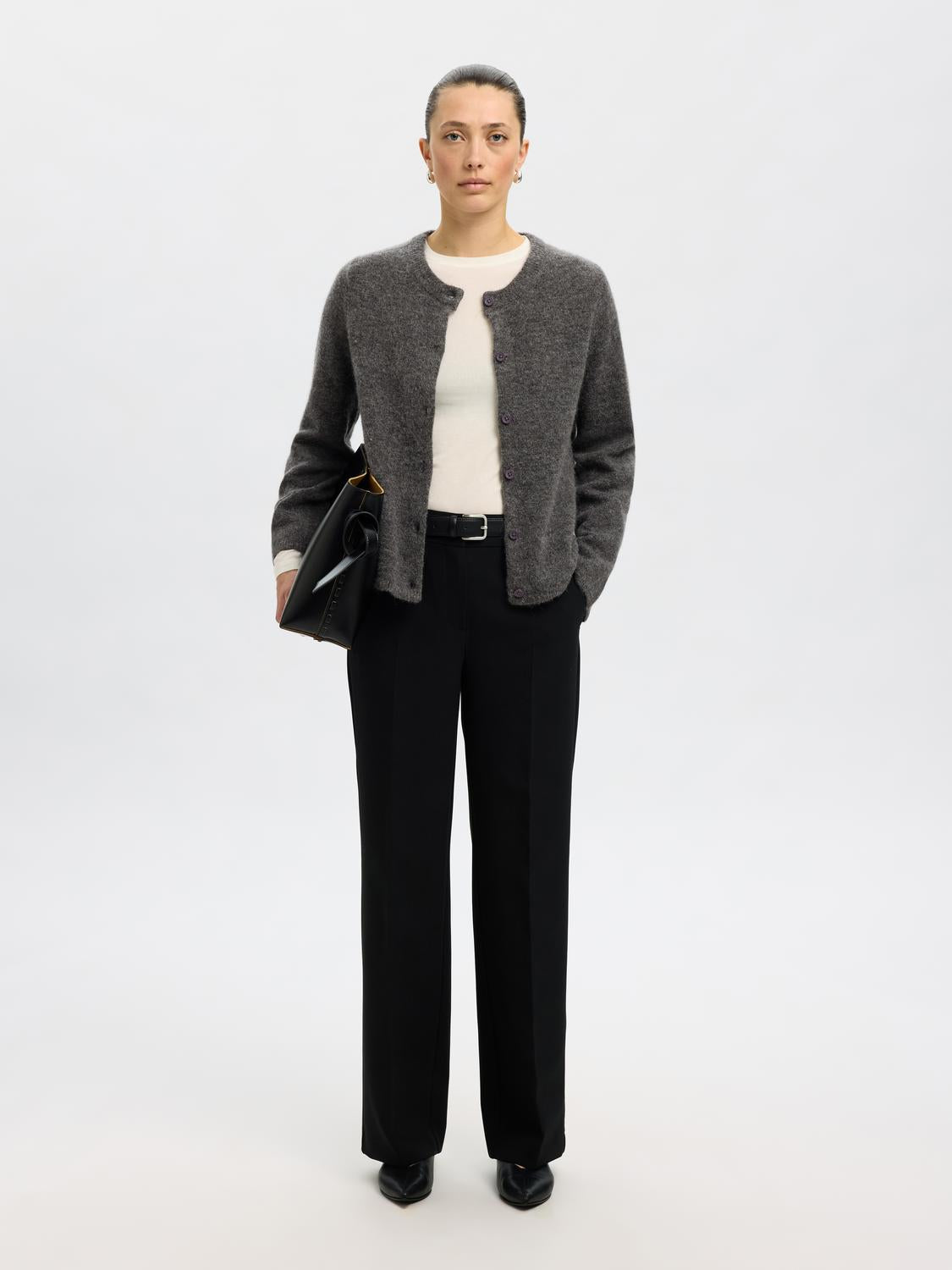 Selected Femme - Knit Cardigan - Gray Melange - Lulu