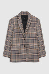 Anine Bing -Blazer - Beige and Navy Checks - Quinn