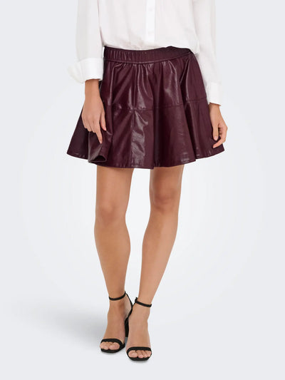 Only - Skater Skirt - Bordeaux - Jacky