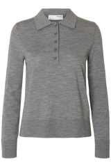 Selected Femme - Trøje - Medium grey melange - Thea