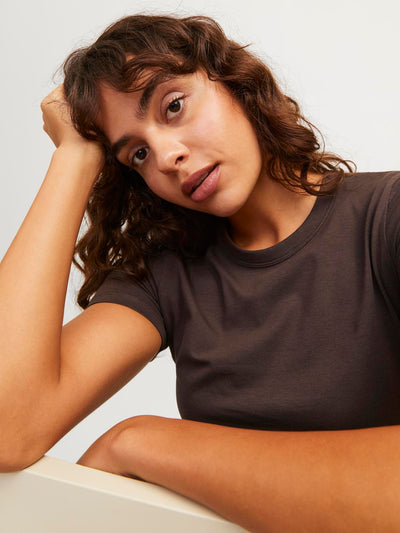 JJXX - T-shirt - Brown - Gigi - Stilkompagniet.dk