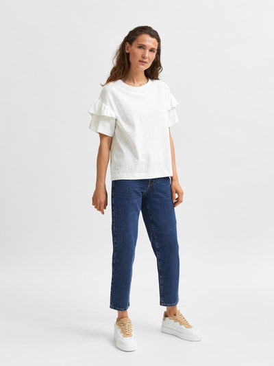 Selected Femme - T-shirt - White - Rylie