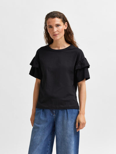 Selected Femme - T-shirt - Black - Rylie