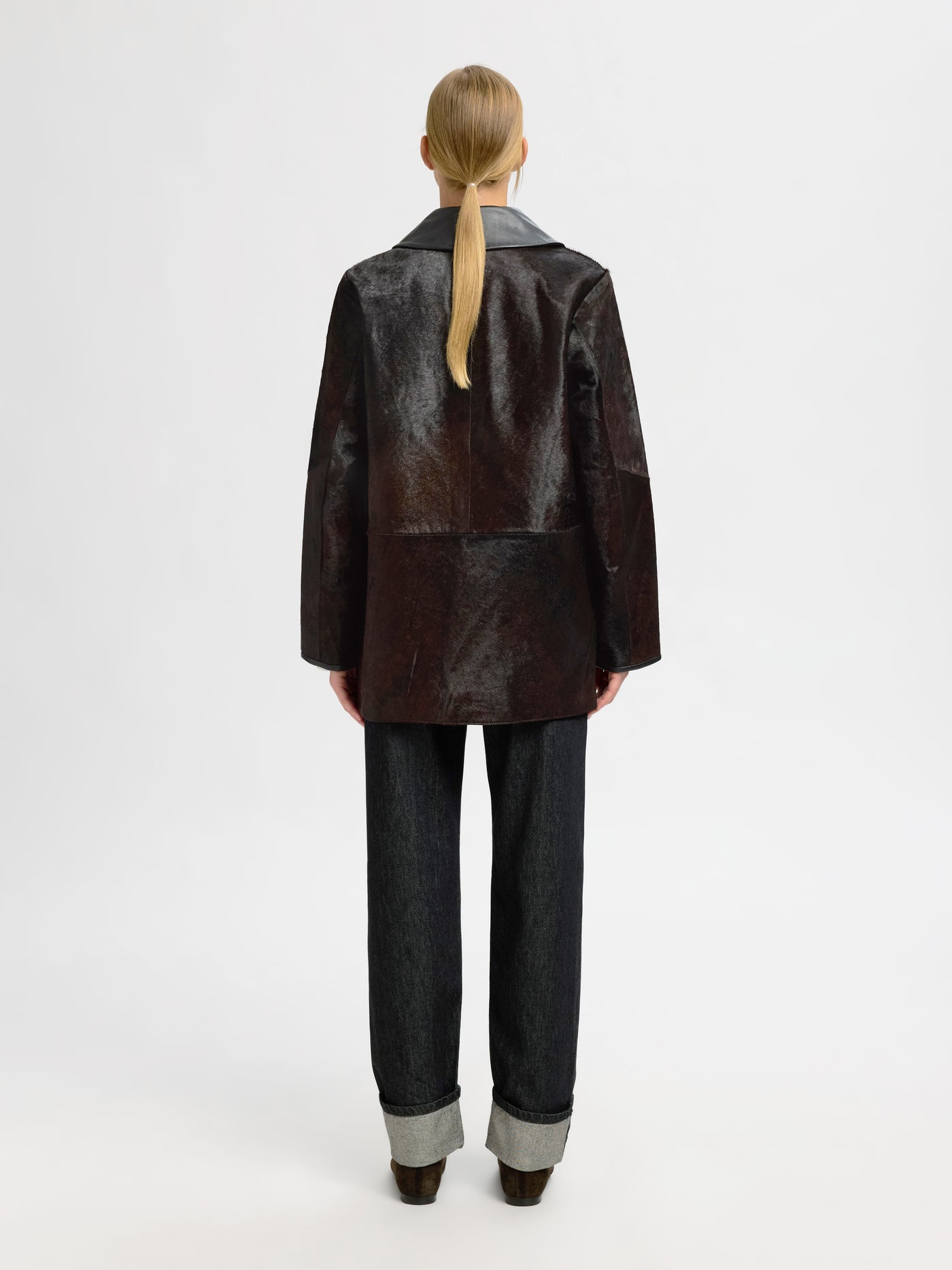 Selected Femme - Leather jacket - Delicioso Black - Karla