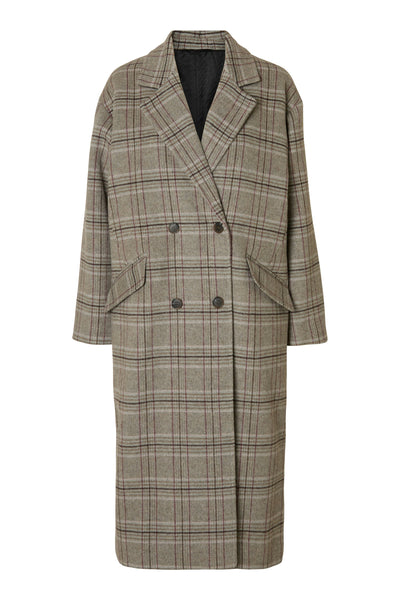 Selected Femme - Uld Frakke - Gråmeleret - Harper - Stilkompagniet.dk