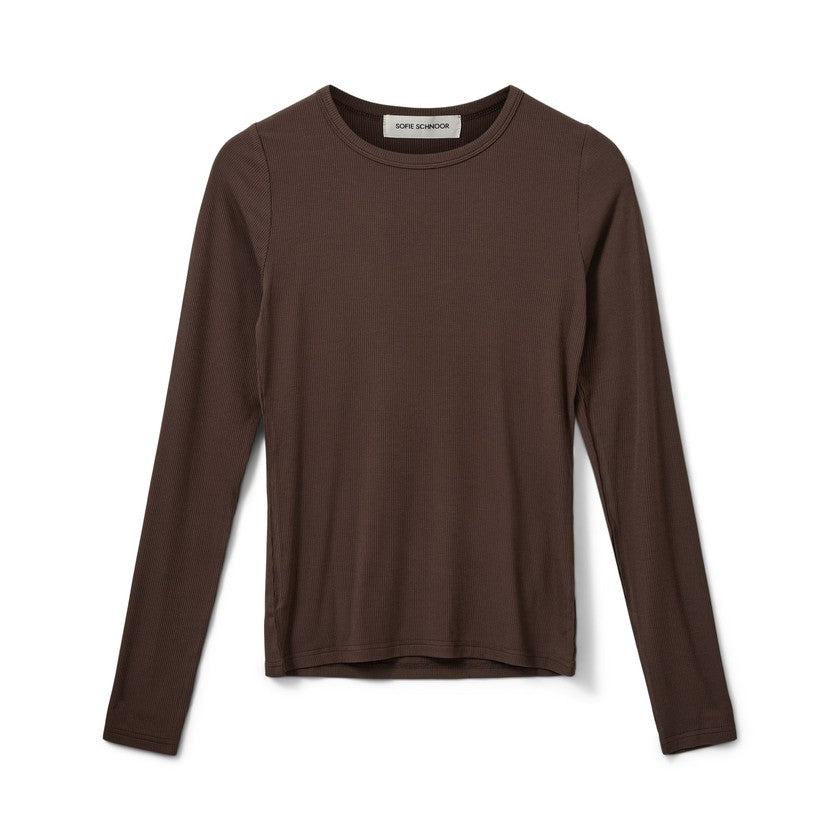 Sofie Schnoor - Langærmet viskose bluse - Brown - Petricia