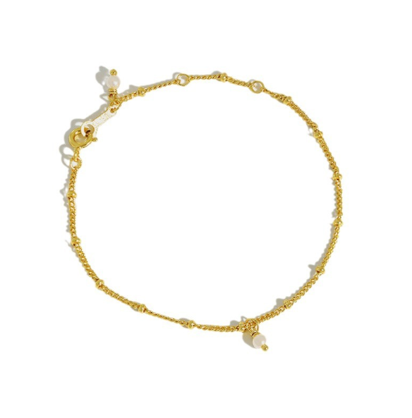 Andcopenhagen - Simple Pearl bracelet - gold plated bracelet