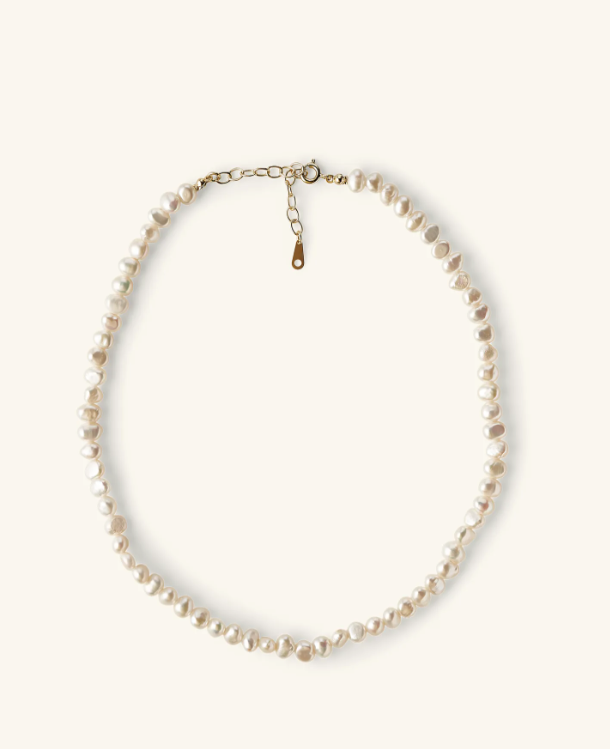 Andcopenhagen - Necklace - 18 carat gold plated 925 sterling silver - Timeless Pearl