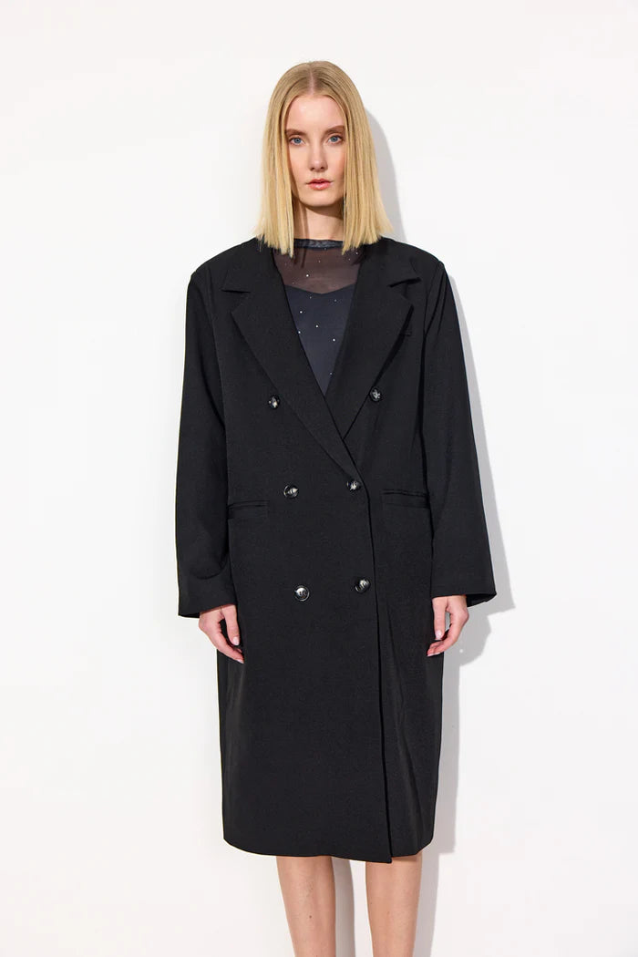 Hunkøn - Trenchcoat - Black - Sia