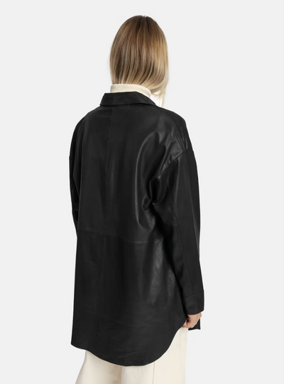 Re:Designed - Leather Shirt - Black - Harlow