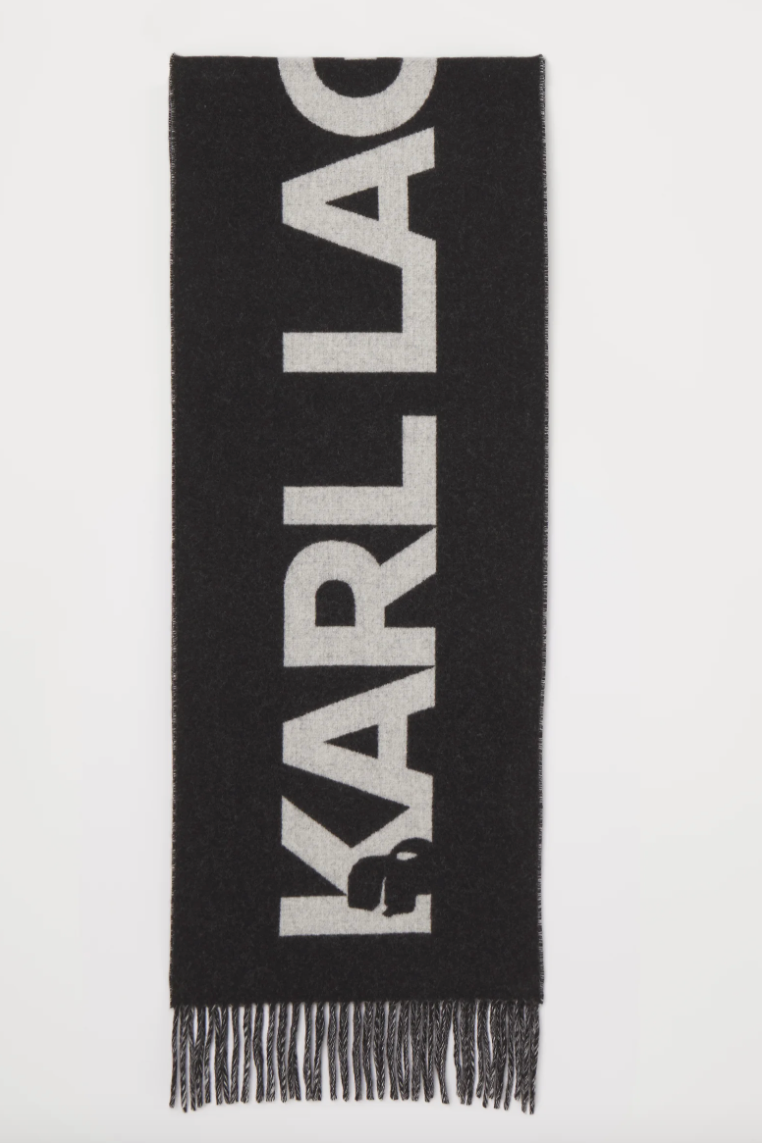 Karl lagerfeld - Neck scarf - Black/Logo - ESSENTIAL JKRD WOVEN SCARF