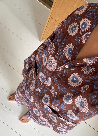 Sissel Edelbo - Nattøjssæt - Nuit pyjamas - Brown floral - sss