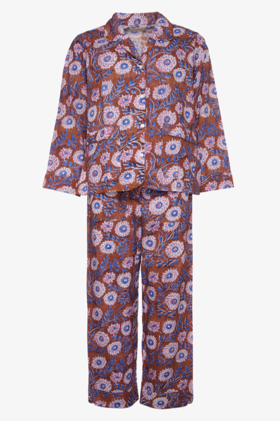 Sissel Edelbo - Nattøjssæt - Nuit pyjamas - Brown floral - sss