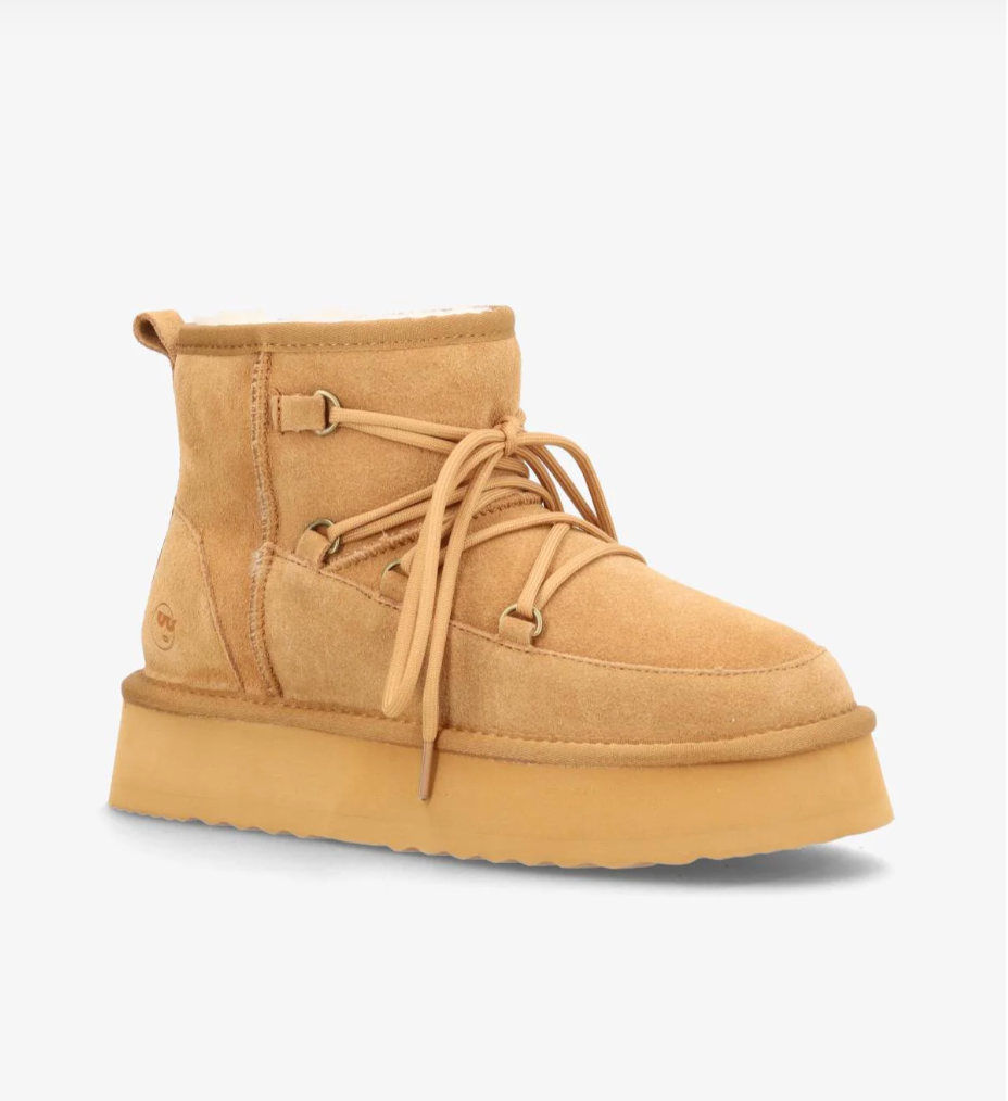 Phenumb - Bamsestøvler - Camel suede warm - Dumble XL lace