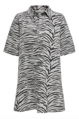 Only - Kjole - Denim zebra - Gry