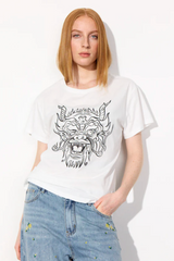 Hunkøn - T-shirt - White - Shadow Dragon