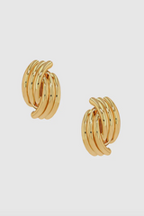 Anine Bing - Øreringe - Gold - Crossover Ribbed