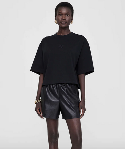 Anine Bing - T-shirt - Black - Myers Cropped