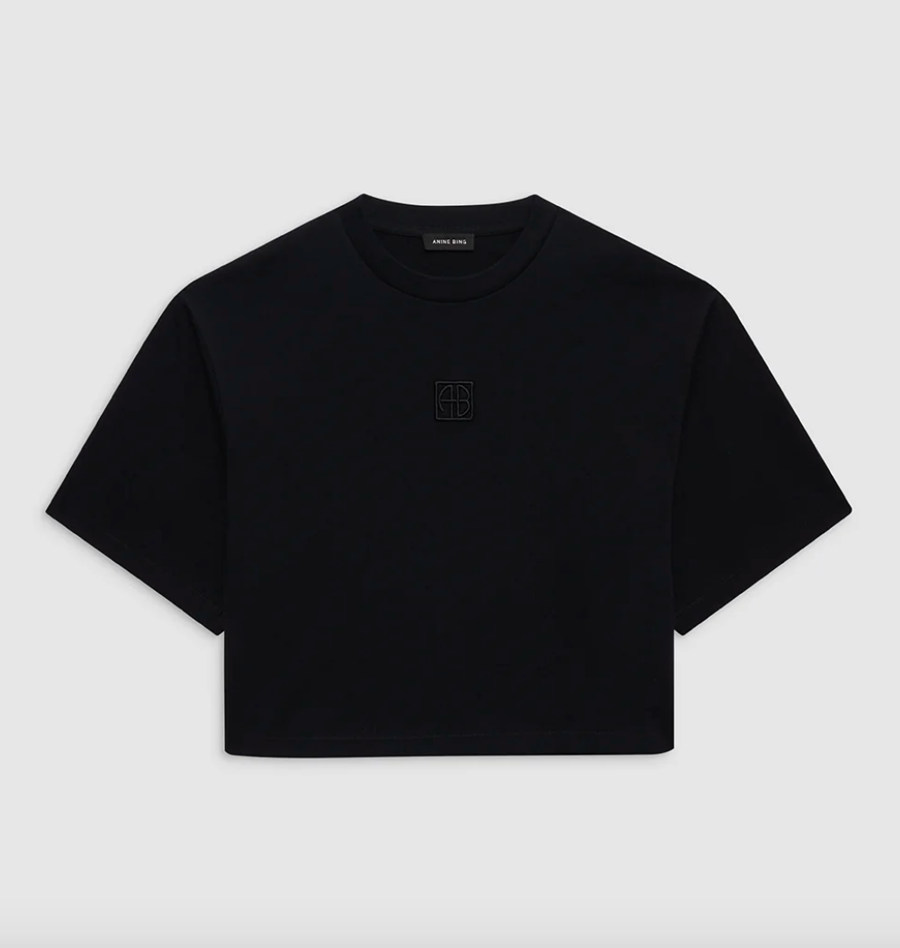 Anine Bing - T-shirt - Black - Myers Cropped