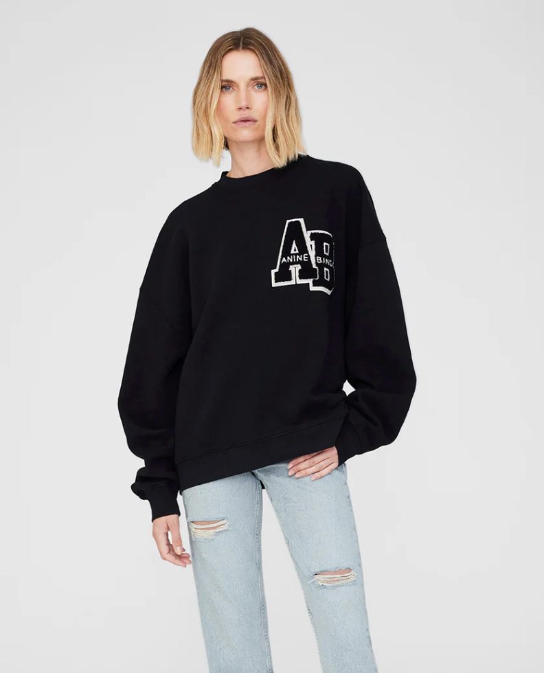 Anine Bing - Sweatshirt - Black - Miles Letterman