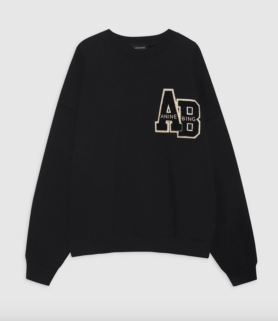 Anine Bing - Sweatshirt - Black - Miles Letterman