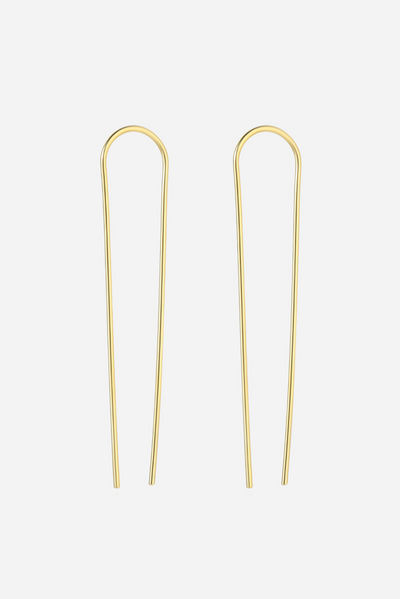 Øreringe i spike-form, 18 karat guldbelagt sterlingsølv, minimalistisk og elegant design.