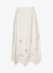 Sissel Edelbo - Nederdel - Hvid broderi anglaise - Trine sss